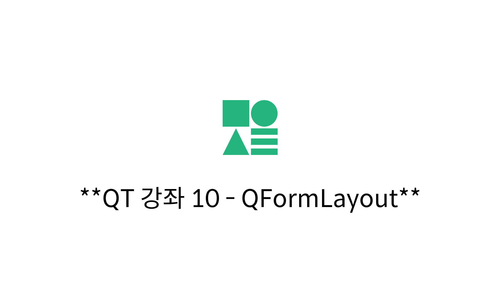 QT 10 QFormLayout Mysetting
